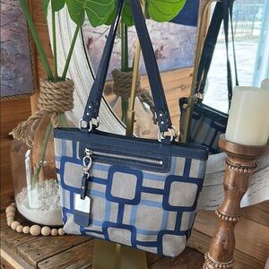 Nine West  Blue and Tan Women's Bag purse